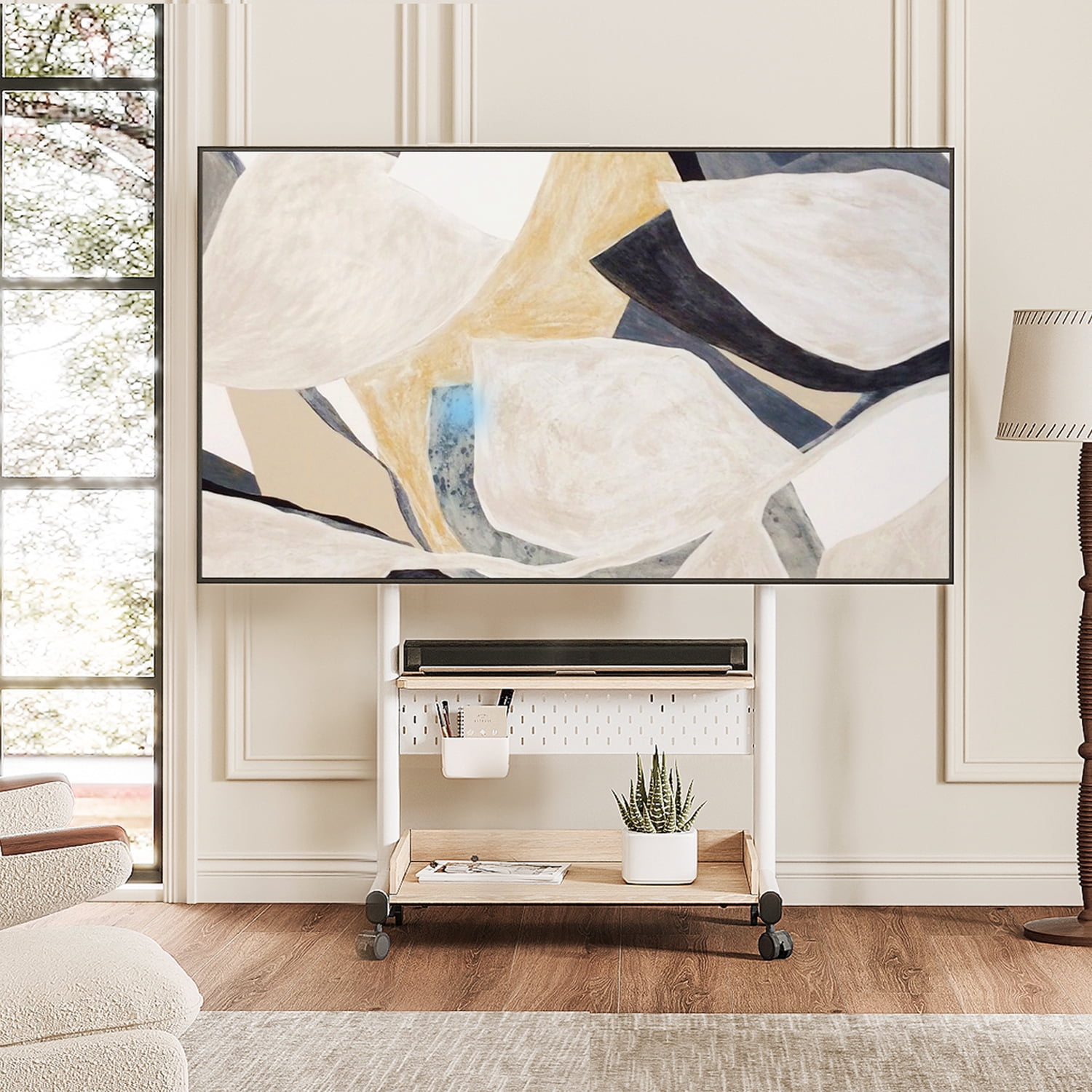 FITUEYES Rolling TV Stand for 4085 inch Large LCD/LED TVs, Height