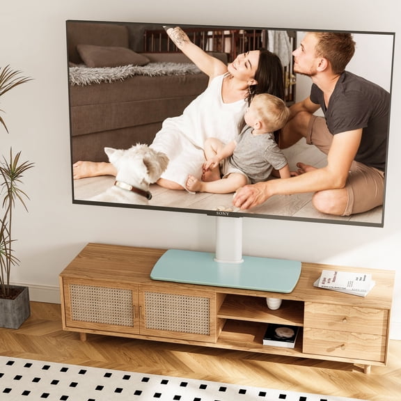 FITUEYES Swivel Universal Tabletop TV Stand for 43-80 inch TVs up to 110 lbs