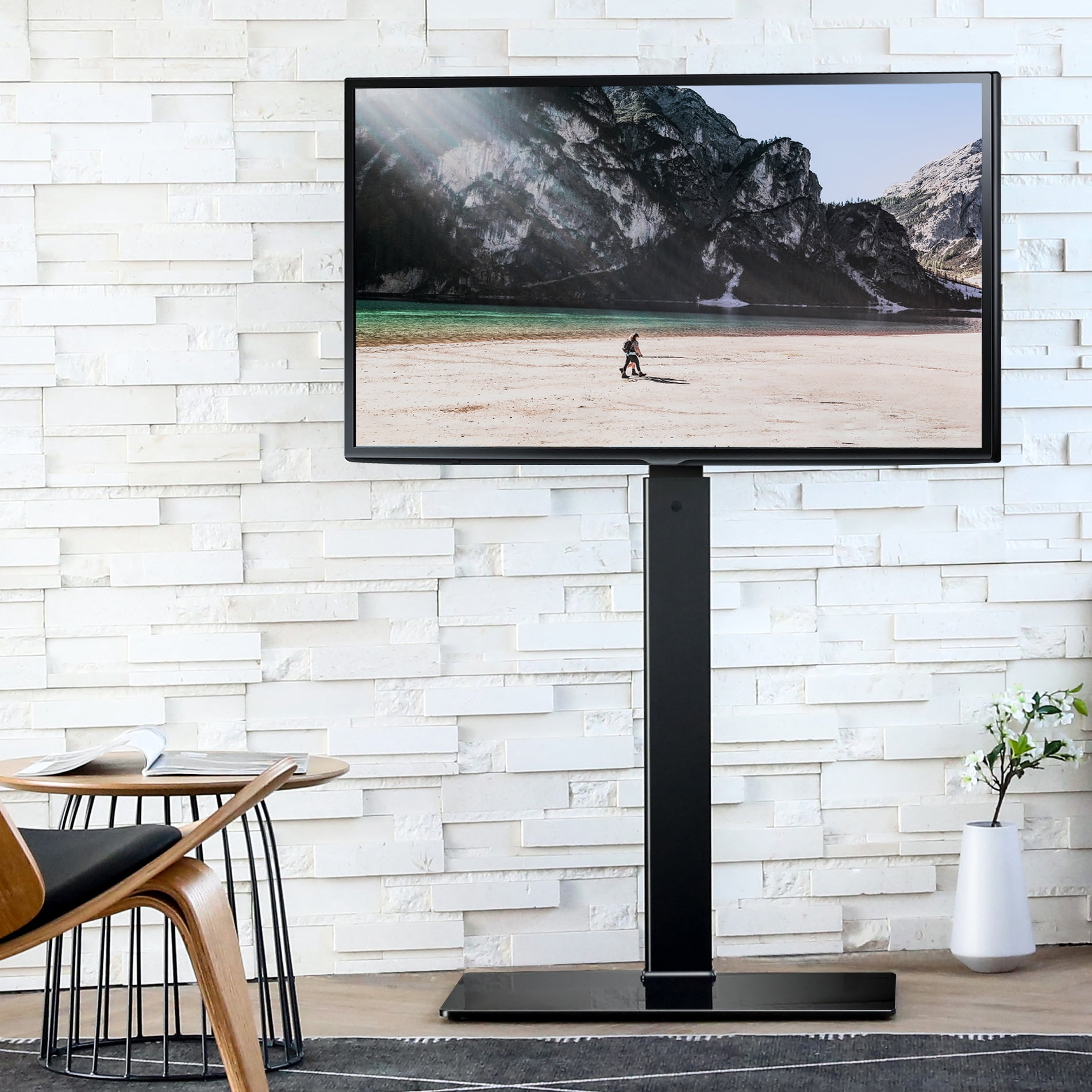 Fitueyes universal tv stand with swivel mount height adjustable tv tt107502mb deals