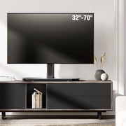 FITUEYES Universal Swivel Tabletop TV Stand Base for 32 to 70 inch Flat Panel/ Curved Screen, Holds up to110 lbs, Height Adjustable