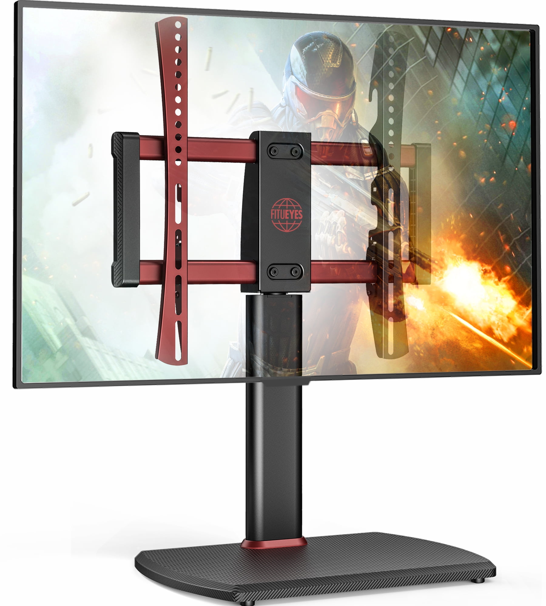 FITUEYES Universal TV Stand Tabletop Base with Swivel Mount for 32 to