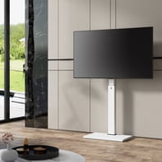 FITUEYES Universal White TV Stand with Mount, Pure Metal TV Mount for 23inches - 55 inches LCD LTD Flat Screen TVs
