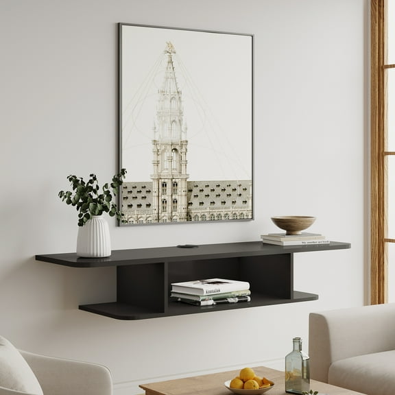 FITUEYES Wall Mount TV Stand for TVs up to 50", Black