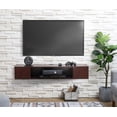 thumbnail image 1 of FITUEYES Wall Mounted Media Console,Floating TV Stand Component Shelf, Walnut, DS210005WW, 1 of 7