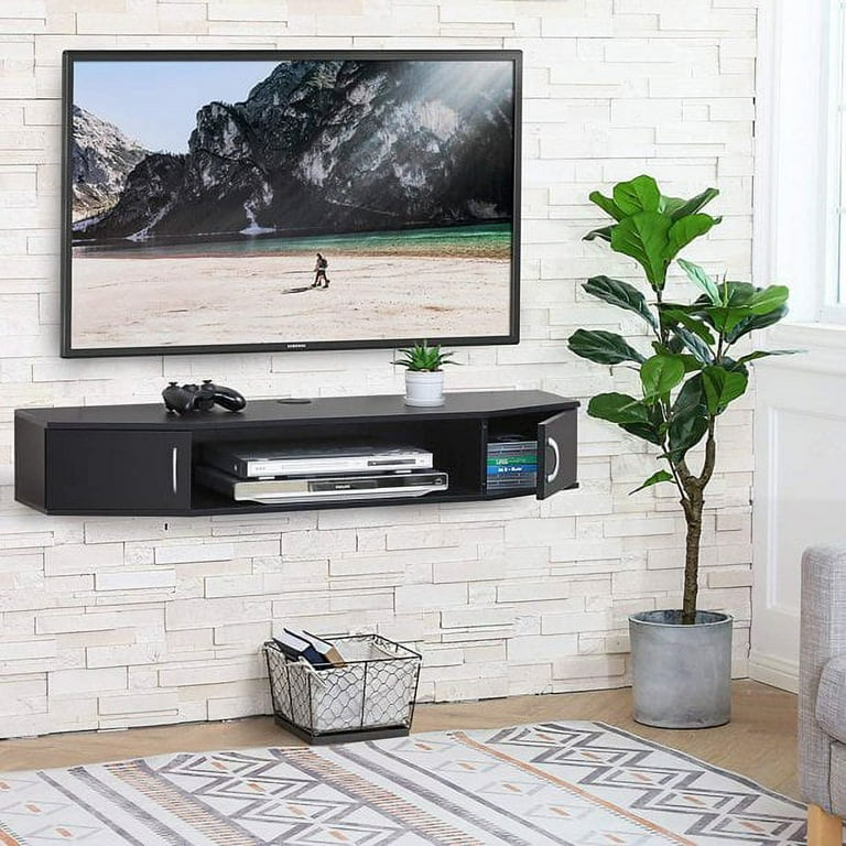 FITUEYES Wall Mounted Media Console Floating TV Stand Storage