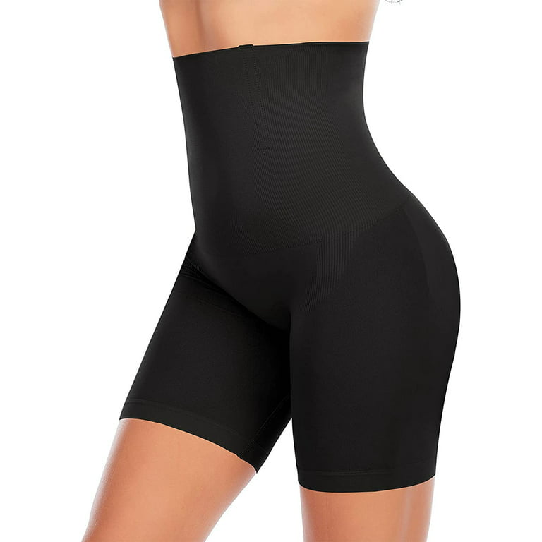 Buy Slip Shorts for Women Under Dress Shapewear Shorts Tummy Control High  Waist Panty Body Shaper Thigh (Black, X-Large) at