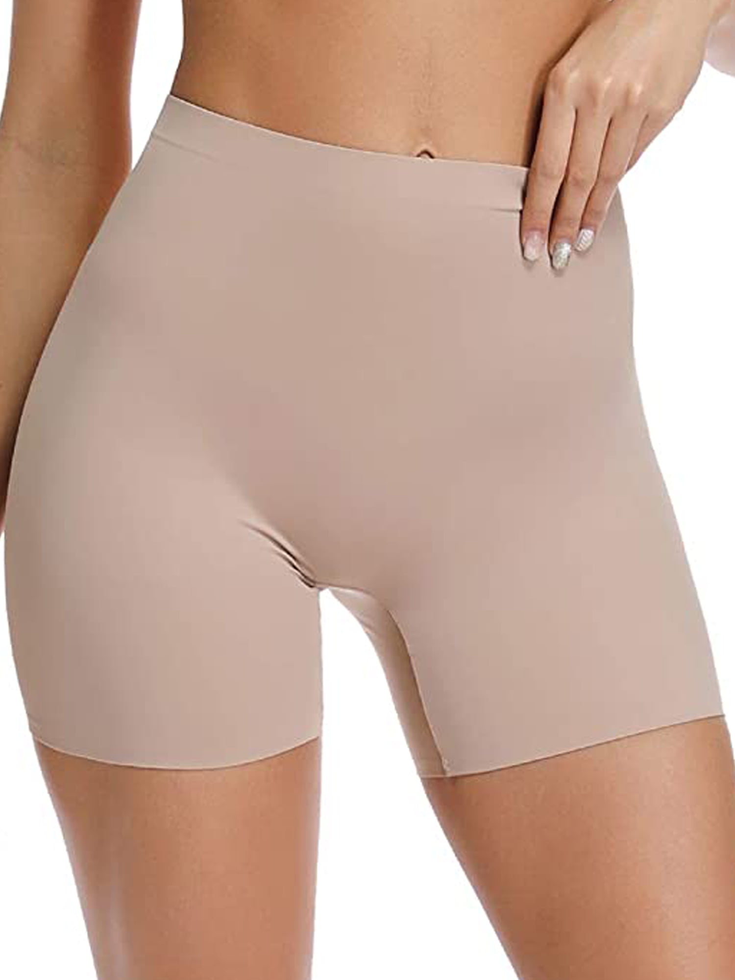 FITVALEN Anti Chafing Underwear Slip Shorts for Women Under Dress Invisible  Seamless Boyshorts Panties Shapewear
