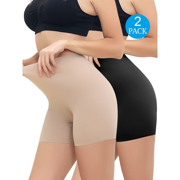 FITVALEN Anti Chafing Underwear Slip Shorts for Women Under Dress Invisible Seamless Boyshorts Panties Shapewear