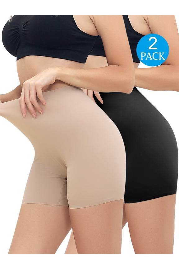 Anti Chafing Underwear Slip Shorts for Women Under Dress Invisible Seamless Boyshorts Panties Shapewear