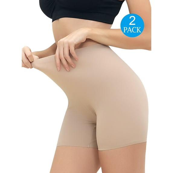 FITVALEN Anti Chafing Underwear Slip Shorts for Women Under Dress Invisible Seamless Boyshorts Panties Shapewear