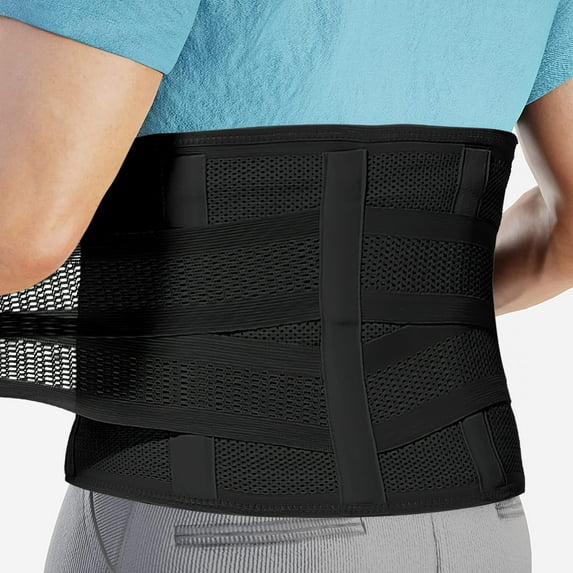 FITVALEN Back Brace for Lower Back Pain Relief - Men Women Back Support Belt for Heavy Lifting Sciatica Scoliosis Herniated Disc - Adjustable Lumbar Support Belt