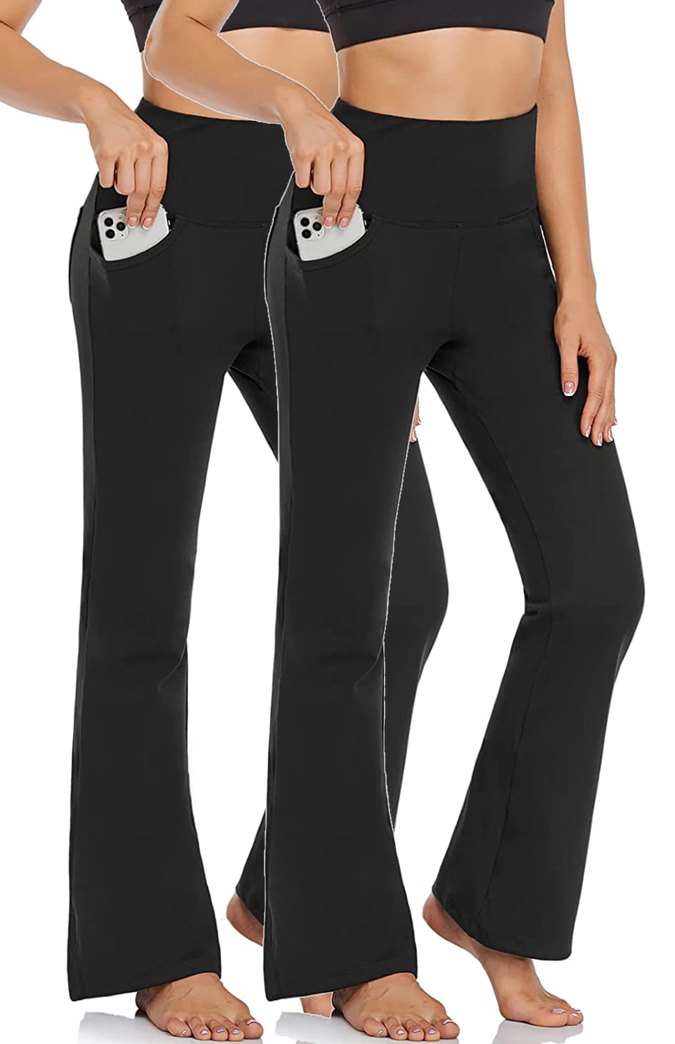 FITVALEN Bootcut Yoga Pants with Pockets for Women High Waist Workout