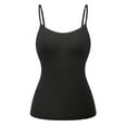 thumbnail image 1 of FITVALEN Camisole with Built in Bra for Women Basic Tank Top Adjustable Straps Cami Undershirts, 1 of 6