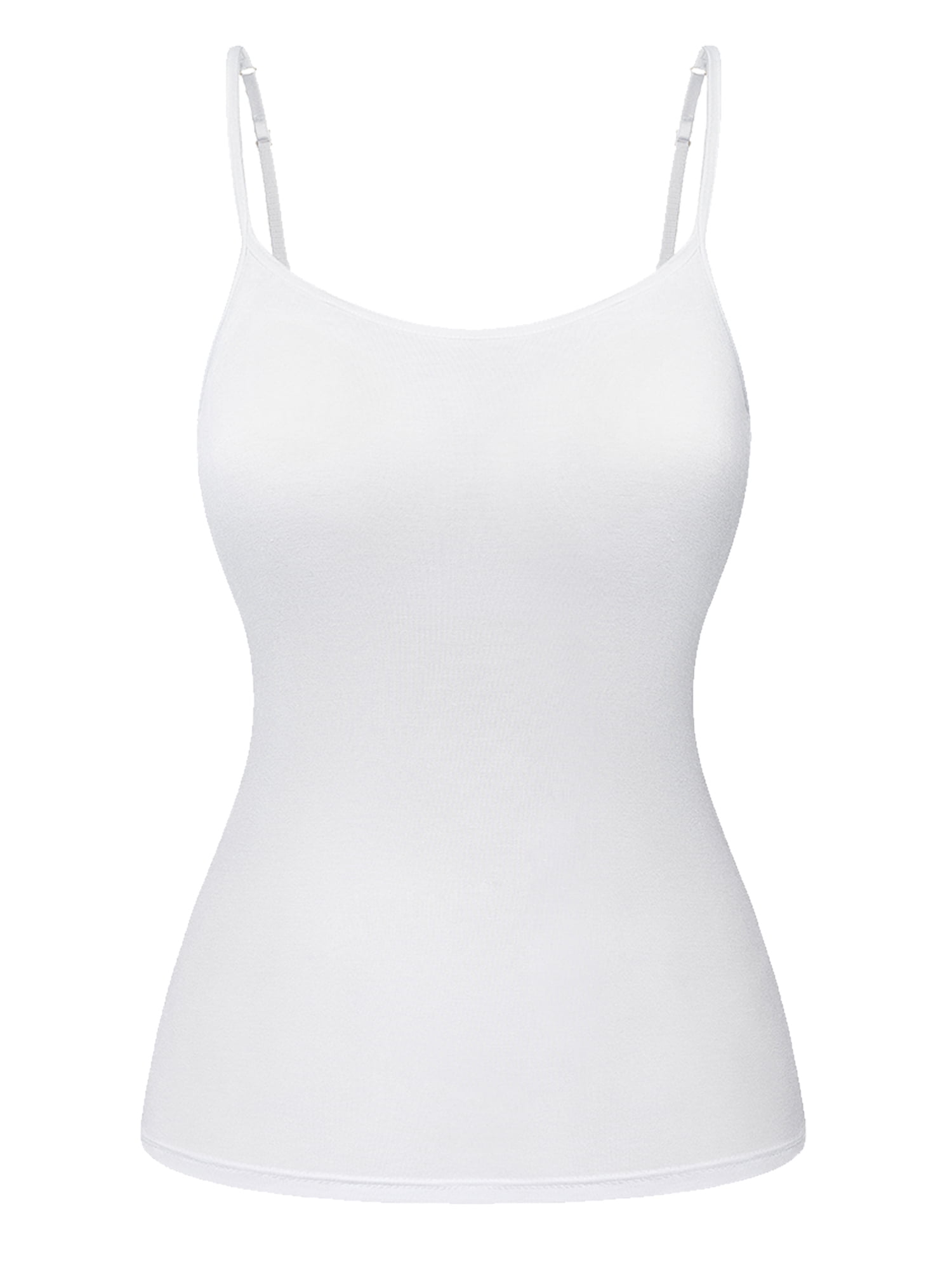 FITVALEN Camisole with Built in Bra for Women Basic Tank Top Adjustable