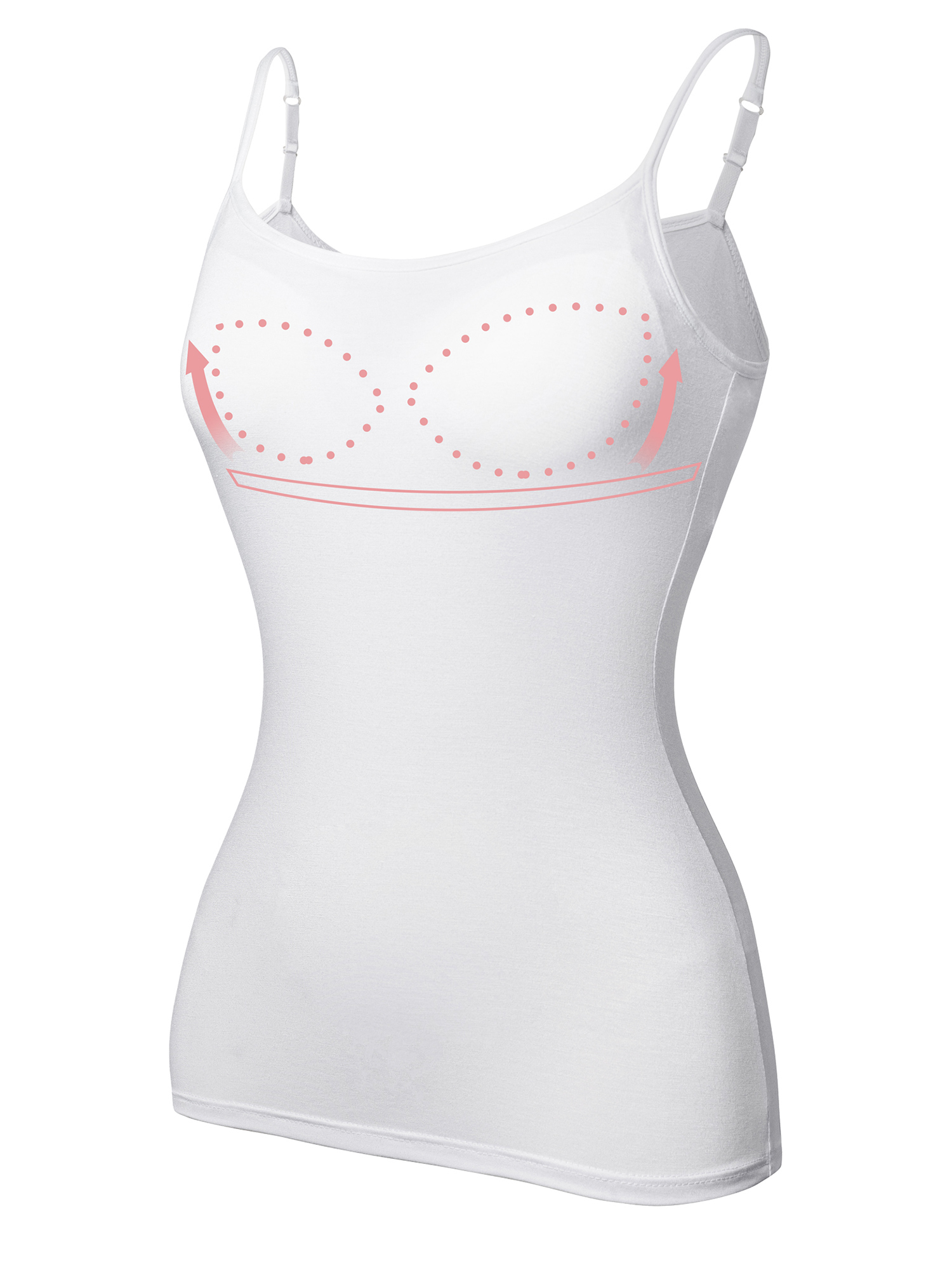 FITVALEN Camisole with Built in Bra for Women Basic Tank Tops Spaghetti