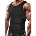 thumbnail image 1 of FITVALEN Men Neoprene Sauna Zipper Waist Trainer Vest Tank Top Trimmer Body Shaper with Two Belt, 1 of 9
