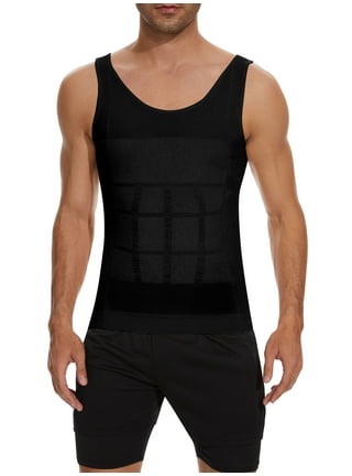 Men's Slimming Body Shaper Compression Tank Top Vest Shirt Abs Shapewear 