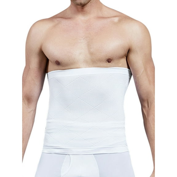 FITVALEN Men's Slimming Waist Trainer Tummy Control Body Shaper Girdle Belt Back Support Shaping Band Corset
