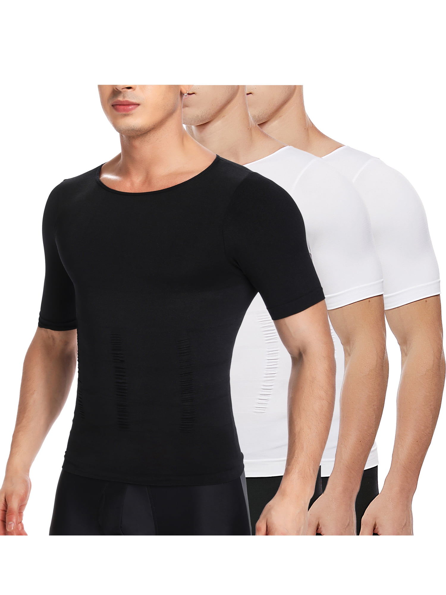FITVALEN Mens Compression Shirt Slimming Body Shaper Vest