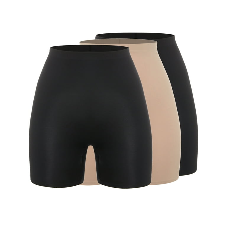 FITVALEN Seamless Shaping Boyshorts Panties for Women Tummy Control  Shapewear Under Dress Slip Shorts Underwear 2-Pack