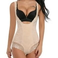 thumbnail image 1 of FITVALEN Seamless Women Tummy Control Shapewear Open Bust Full Bodysuit Lace Panty, 1 of 6