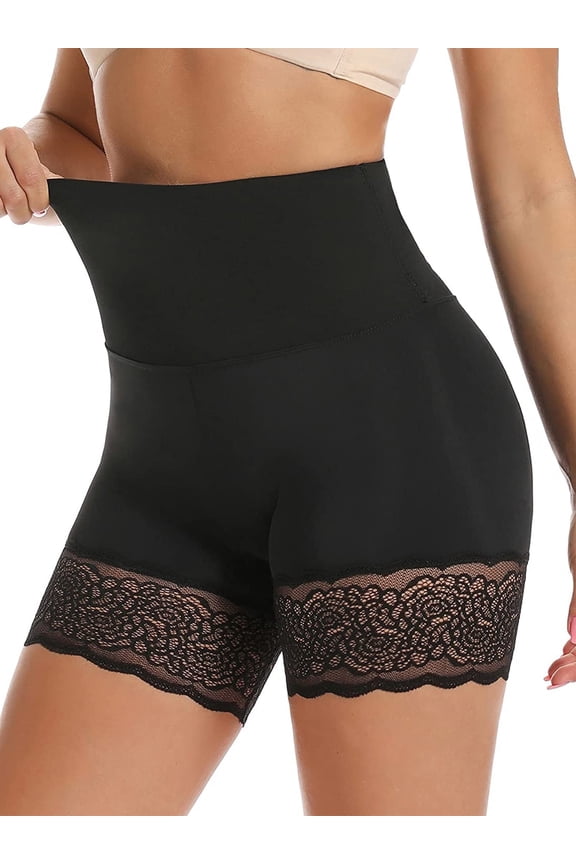 Slip Shorts for Under Dresses Women Elastic Anti Chafing Thigh Bands Underwear Lace Panty Smooth Breathable Shorts