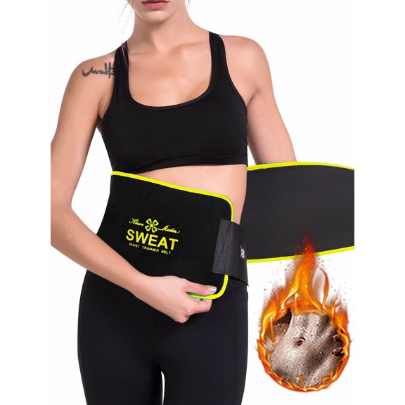 FITVALEN Sweat Waist Trimmer for Women Premium Tummy Control Girdle Neoprene Ab Belt Sauna Suit