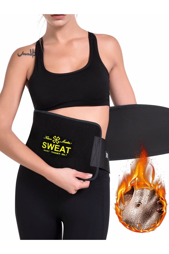 Sweat Waist Trimmer for Women Premium Tummy Control Girdle Neoprene Ab Belt Sauna Suit
