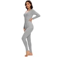 thumbnail image 1 of COMFREE Thermal Underwear for Women Long Johns Set Crew Neck Long Sleeve Suit Thin Base Layer Top and Bottom, 1 of 6