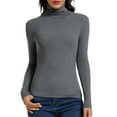 thumbnail image 1 of FITVALEN Turtleneck for Women Long Sleeve Women's Shirt Lightweight Basic Stretch Layer Top, 1 of 6