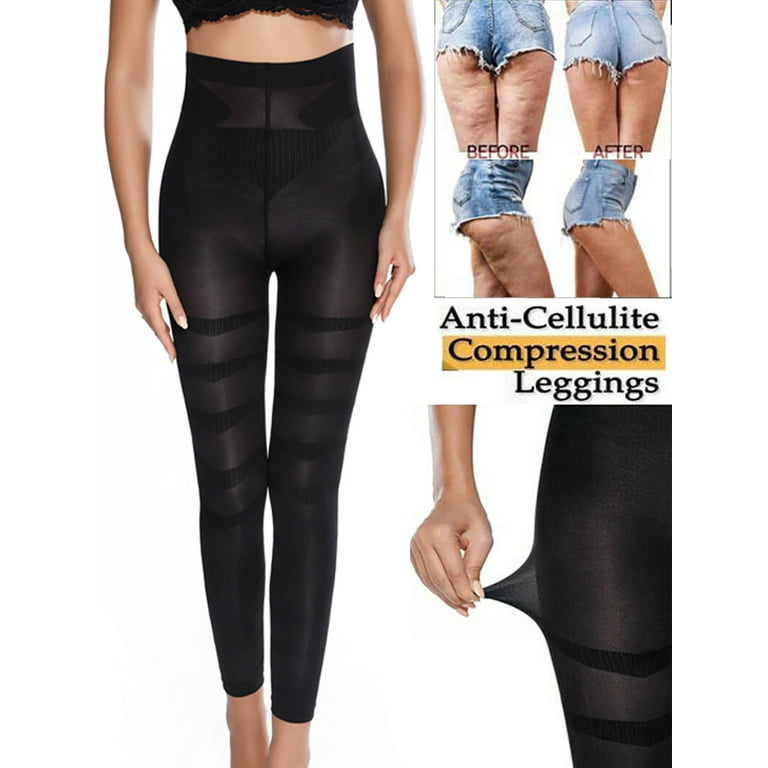 FITVALEN Women Anti Cellulite Compression Leggings Body Shaper High Waist Tummy  Control Thigh Sculpting Slimmer Shapewear 