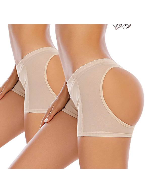 Women Butt Lifter Shapewear Body Shaper Hip Enhancer Control Panties Seamless Butt Lifter Boy Shorts 2-Pack
