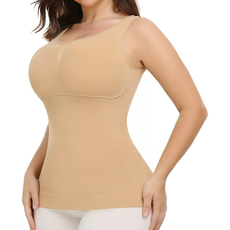 FITVALEN Women's Shapewear Cami Tummy Control Compression Tank Tops  Adjustable Straps Body Shaper Camisoles
