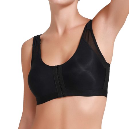 FITVALEN Women's Full Coverage Front Closure Wire Free Back Support Posture Bra