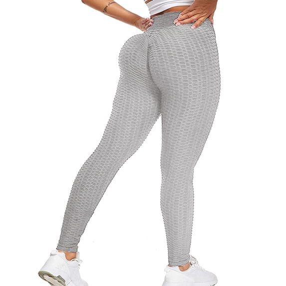 FITVALEN Women's High Waist Yoga Pants Tummy Control Workout Ruched Butt Lifting Stretchy Leggings Textured Booty Tights