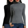 thumbnail image 1 of FITVALEN Turtleneck for Women Long Sleeve Women's Shirt Lightweight Basic Stretch Layer Top, 1 of 6