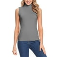 thumbnail image 1 of FITVALEN Women's Mock Turtleneck Tank Tops Sleeveless Stretch Slim Fit Top Base Layer Shirt, 1 of 6