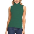 thumbnail image 1 of FITVALEN Women's Mock Turtleneck Tank Tops Sleeveless Stretch Slim Fit Top Base Layer Shirt, 1 of 7