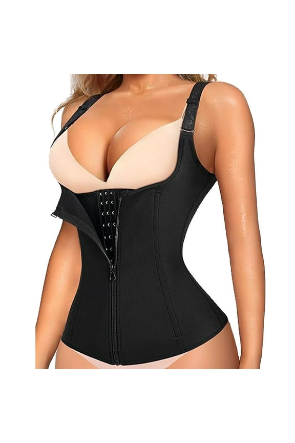Women's Waist Trainer Corset Body Shaper Vest Underbust Cincher Tummy Control Tank Top with Adjustable Straps