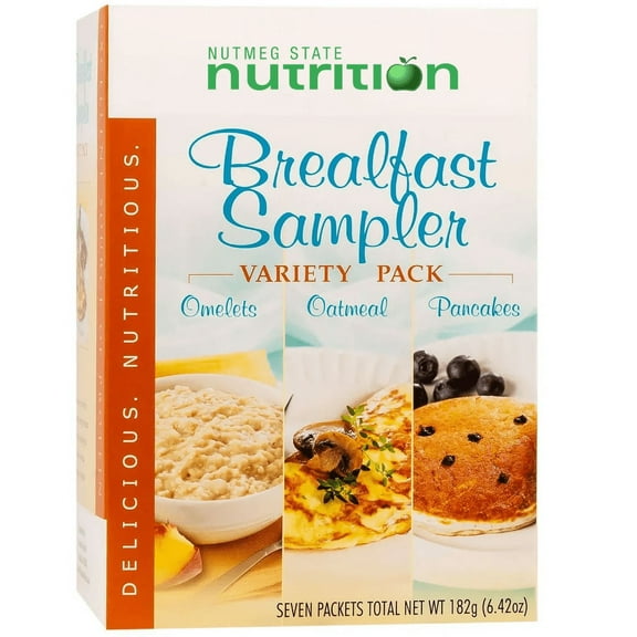 FITWISE - High Protein Breakfast Sampler, Omelets, Pancakes and Oatmeal, Low Calorie, Ideal Protein Compatible, 7 Servings Per Box