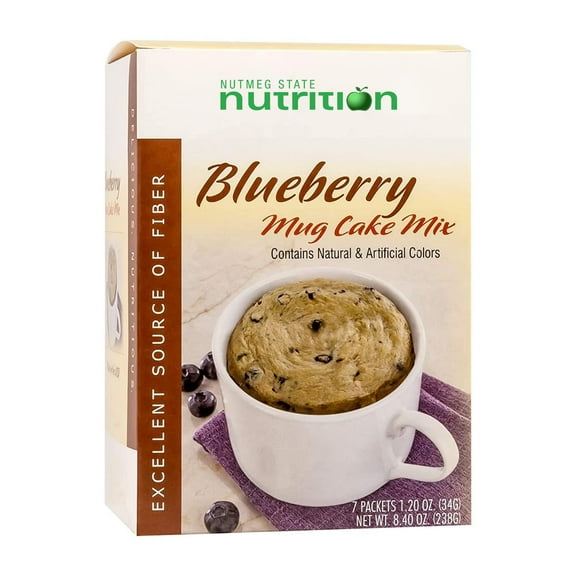 FITWISE - High Protein Mug Cake Mix, 15g Protein, 7 Servings Per Box (Blueberry)