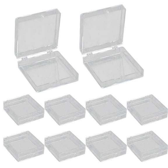 FITYLE 10 Pieces,Press on Nail Storage Box,Nail Art Display Holder,Small Storage Box,Nail Packing Box for Artificial Nails transparent