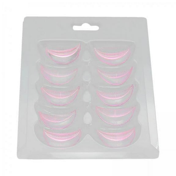 FITYLE 2x10 Piece Eyelash Perm Soft Silicone Pad for Eyelash Extension , Pink, 4 Pcs