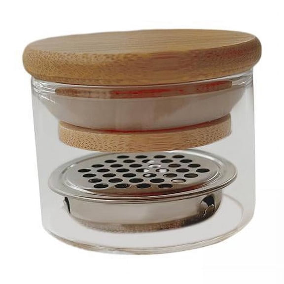 FITYLE 2xNail Art Glass Cup ing Cup Holder with Lid Mini Bowl Manicure Tools Nail Pen Wash Cup Nail Art Dappen Dish for Woman , Clear, 2 Pcs