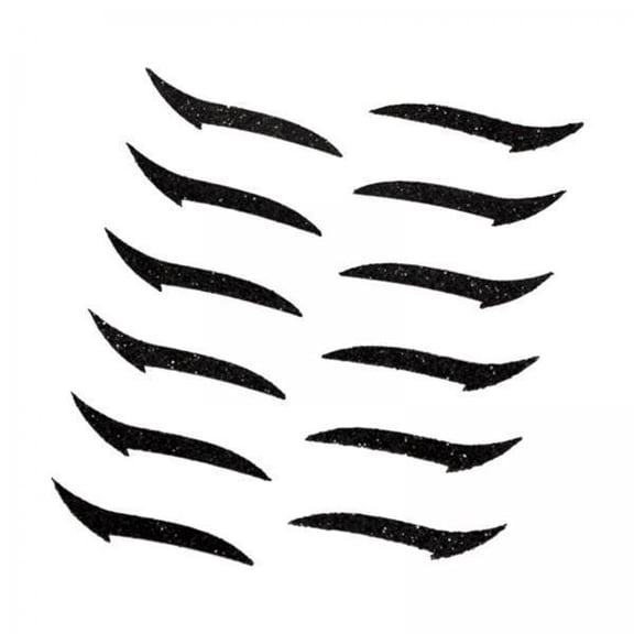 FITYLE 4xReusable Eyeliner Stickers Makeup Eyeshadow Cat Eye 6 Pair Black A