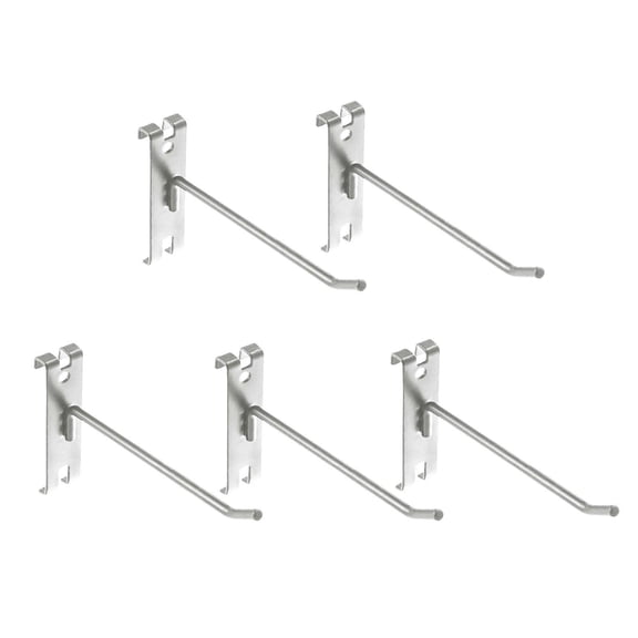 FITYLE 5Pcs Wall Hooks Hangers Hooks for Grid Wall Panel Iron Rustproof Multifunctional for Office Retail Shop Garage Household Show , 15cm