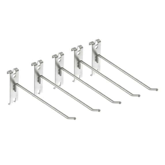 FITYLE 5Pcs Wall Hooks Hangers Hooks for Grid Wall Panel Iron Rustproof Multifunctional for Office Retail Shop Garage Household Show , 20cm