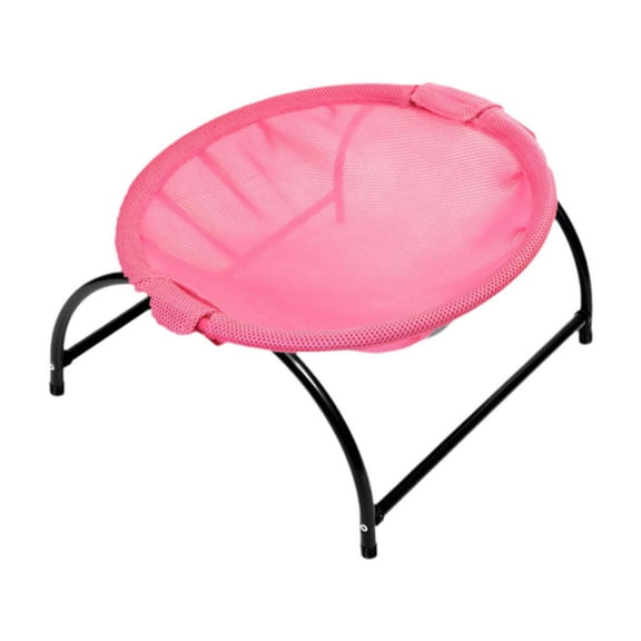 FITYLE Cat Elevated Bed Raised Cat Cot Sleeping Scratch Resistant with Iron Frame Breathable Raised Cat Sleeping Bed Cat Hammock Bed Pink