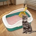 thumbnail image 1 of FITYLE Cat ,Potty Toilet Deep Loo Cage Accessories with Scooper Pet Litter Tray Pan for Small and Medium Cats Kitten Bunny Green S 27x18x15CM, 1 of 10