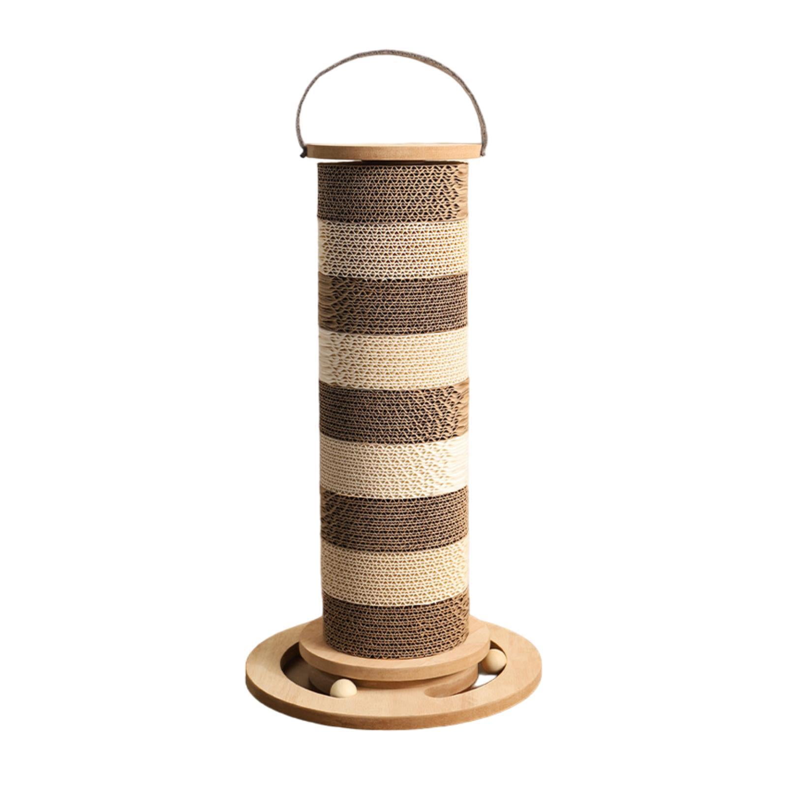 FITYLE Cat Scratch Post,Cat Scratcher,Vertical Interactive Pet Toy for Indoor Cats and Kittens,Kitten Toys,Cat Toy,Cat Climbing Pole S